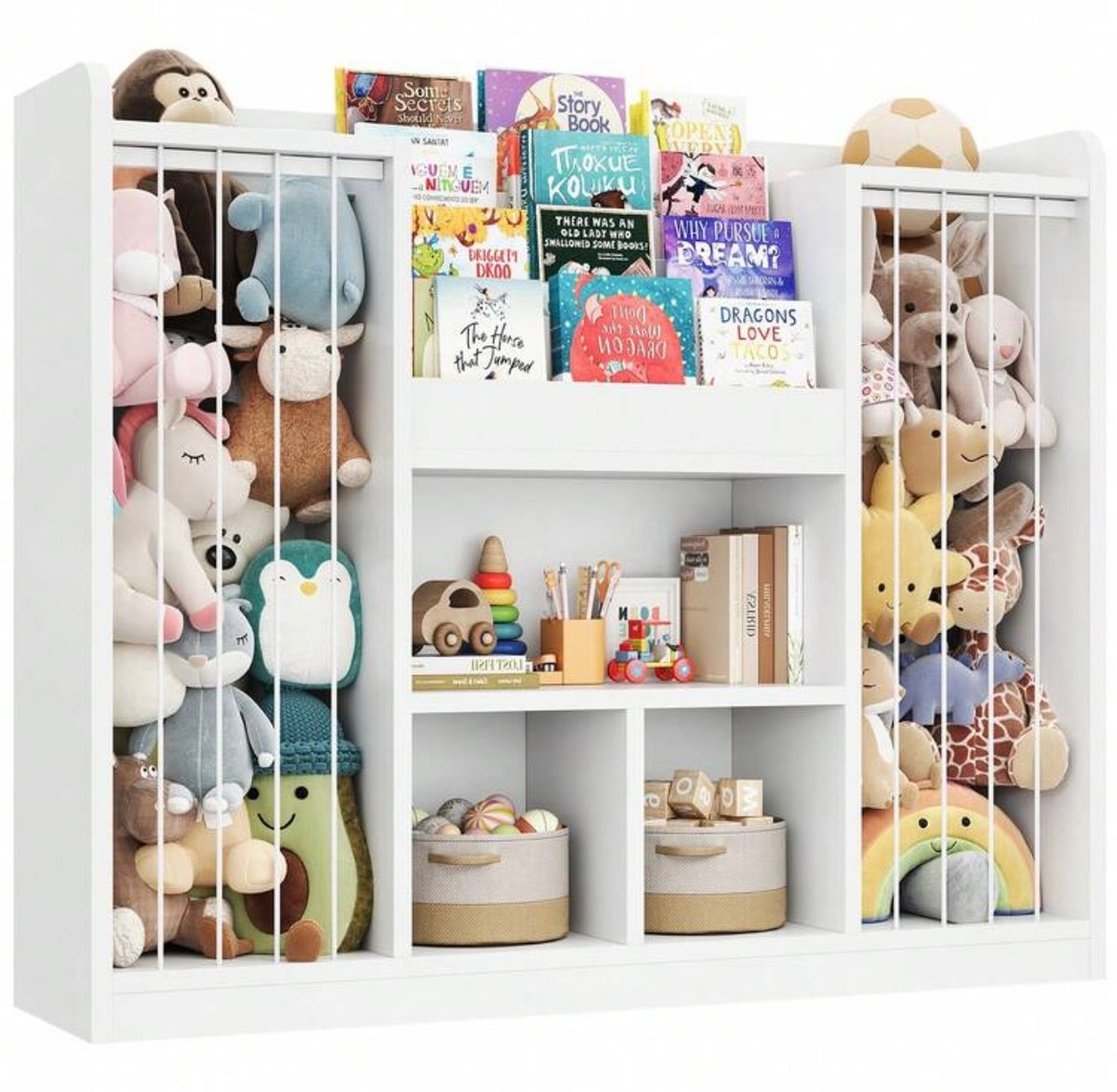TidyMini™ WonderZoo 3-in-1 Kids Toy Organizer & Bookshelf