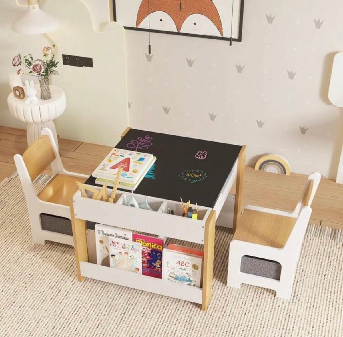 TidyMini Create & Learn™ 4-in-1 Kids Activity Table & Chair Set