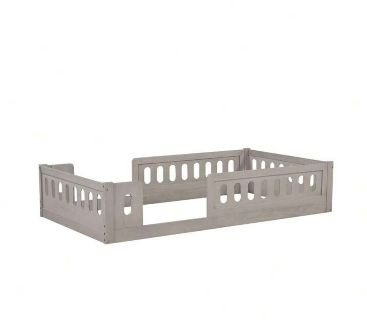 TidyMini Haven™ Twin Montessori Floor Bed with Guardrails