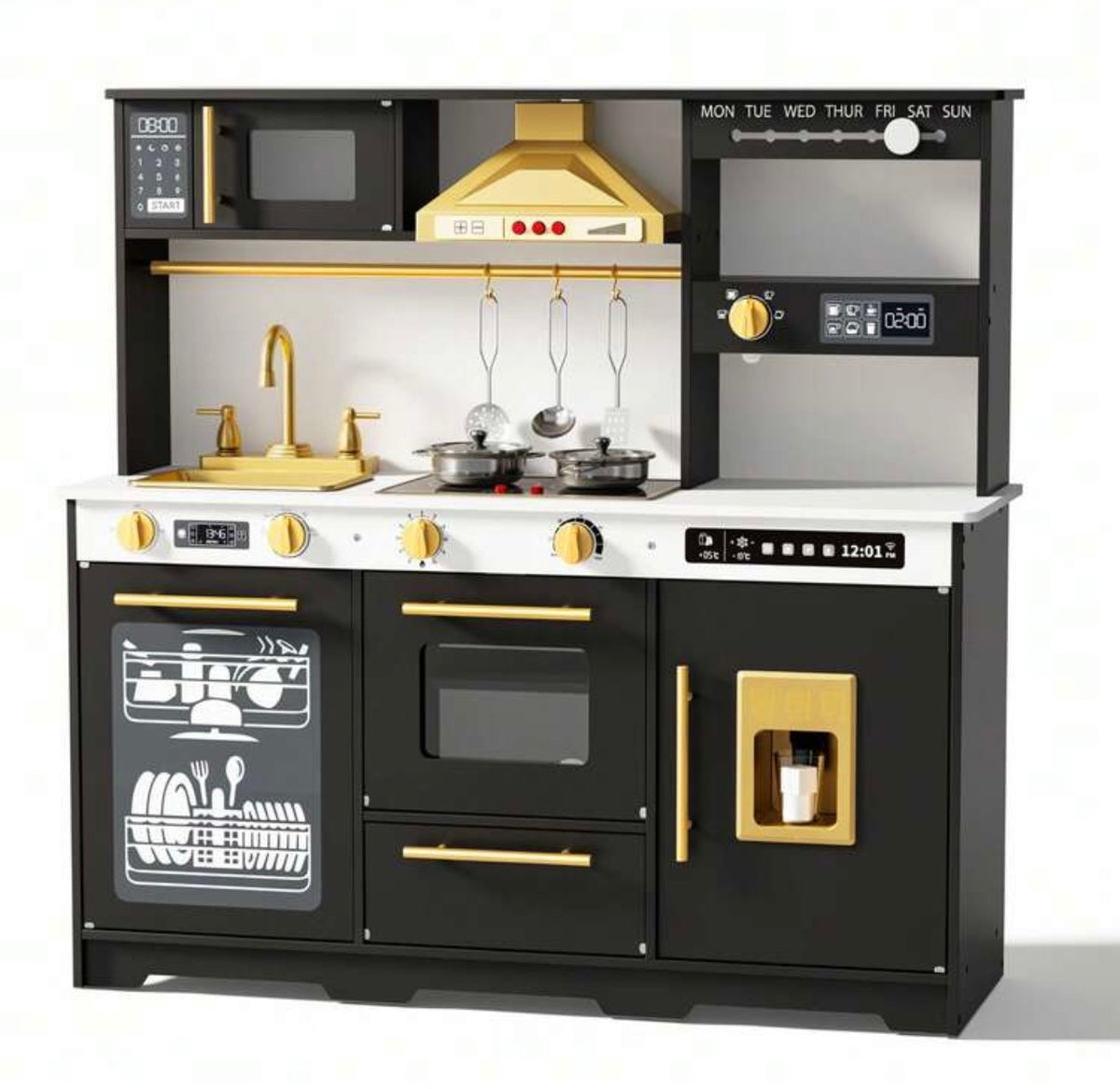 TidyMini RoséChef™ Interactive Play Kitchen with Lights, Sounds & Ice Maker
