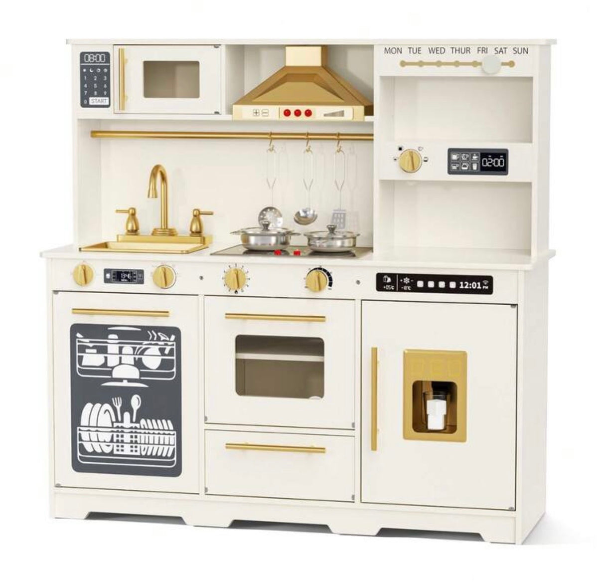 TidyMini RoséChef™ Interactive Play Kitchen with Lights, Sounds & Ice Maker