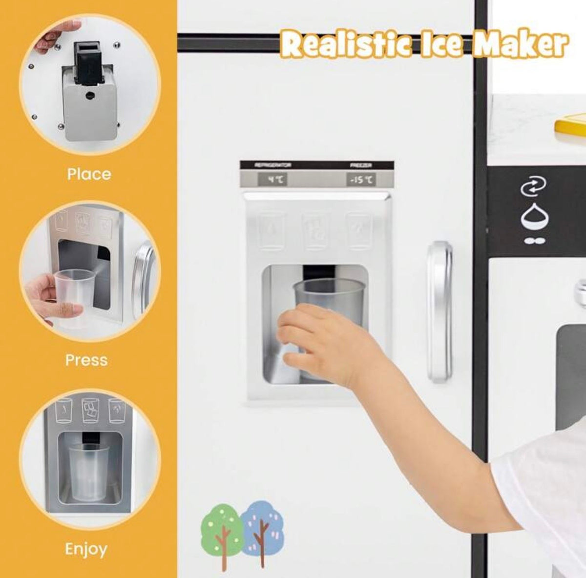 TidyMini GrandChef™ Interactive Corner Play Kitchen with Lights & Sounds