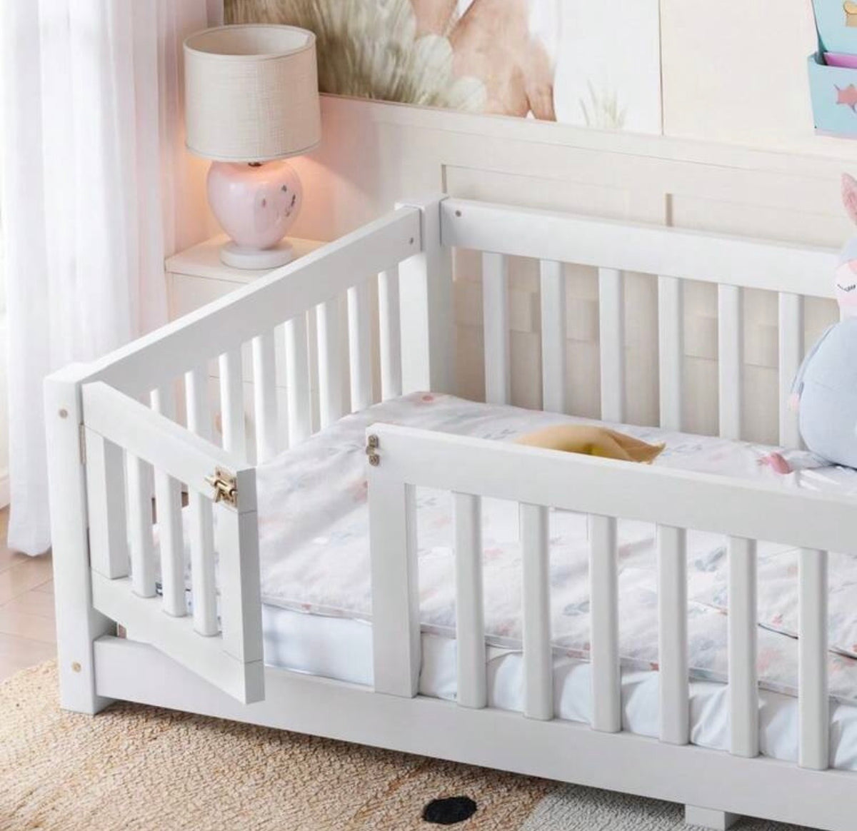 TidyMini CozyNest™ Montessori Floor Bed with Safety Rails