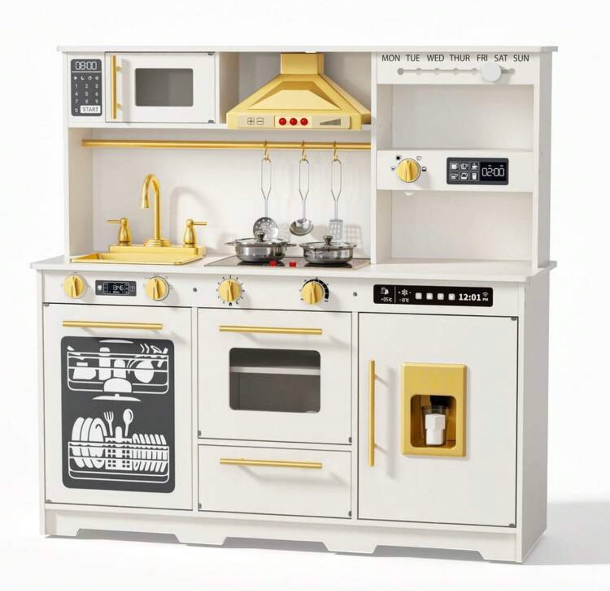 TidyMini RoséChef™ Interactive Play Kitchen with Lights, Sounds & Ice Maker