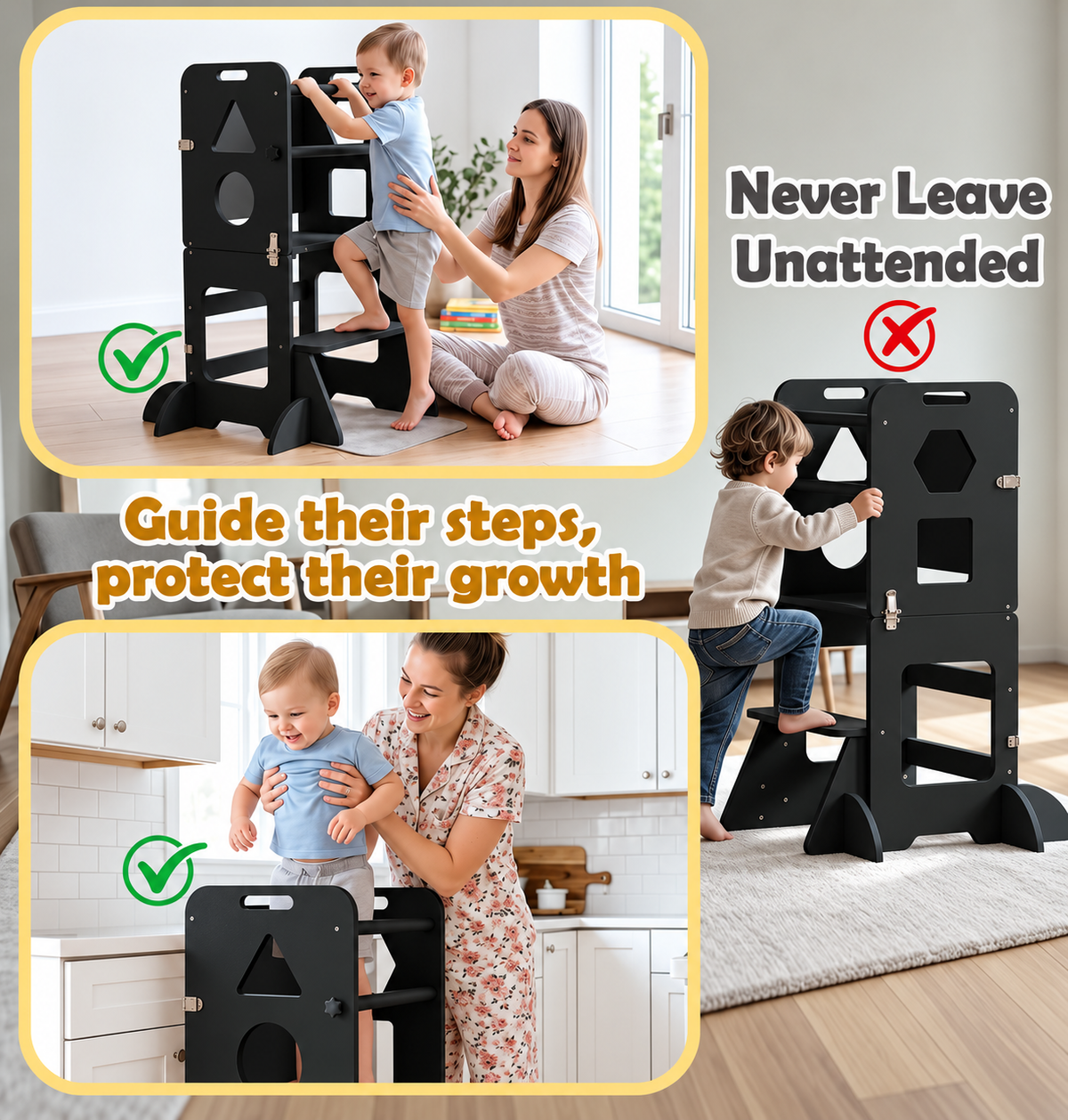 TidyMini™ GrowWithMe 3-in-1 Convertible Learning Tower & Activity Table