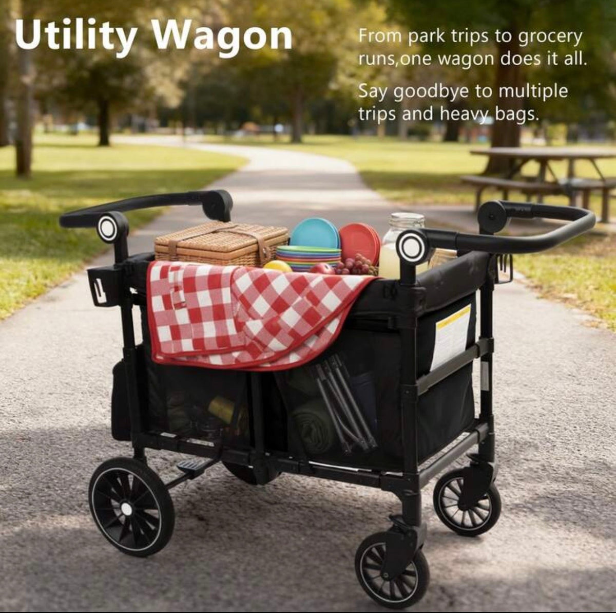 TidyMini TrailNest™ 4-in-1 Double Stroller Wagon