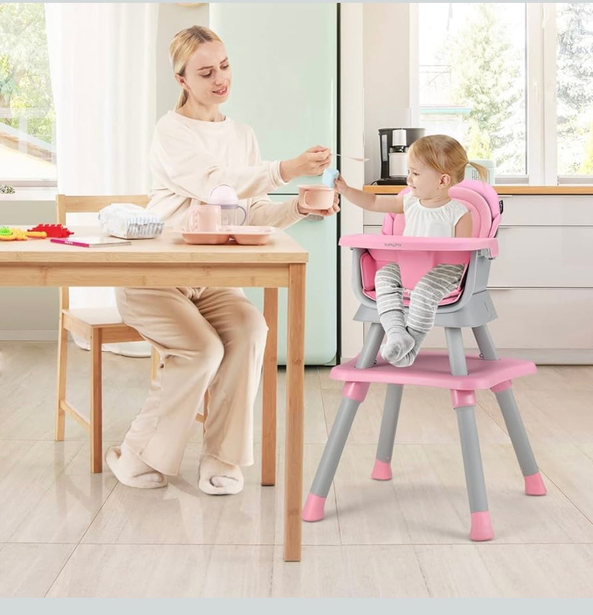 TidyMini™ GrowNest 8-in-1 Convertible High Chair — Booster, Toddler Chair & Activity Table