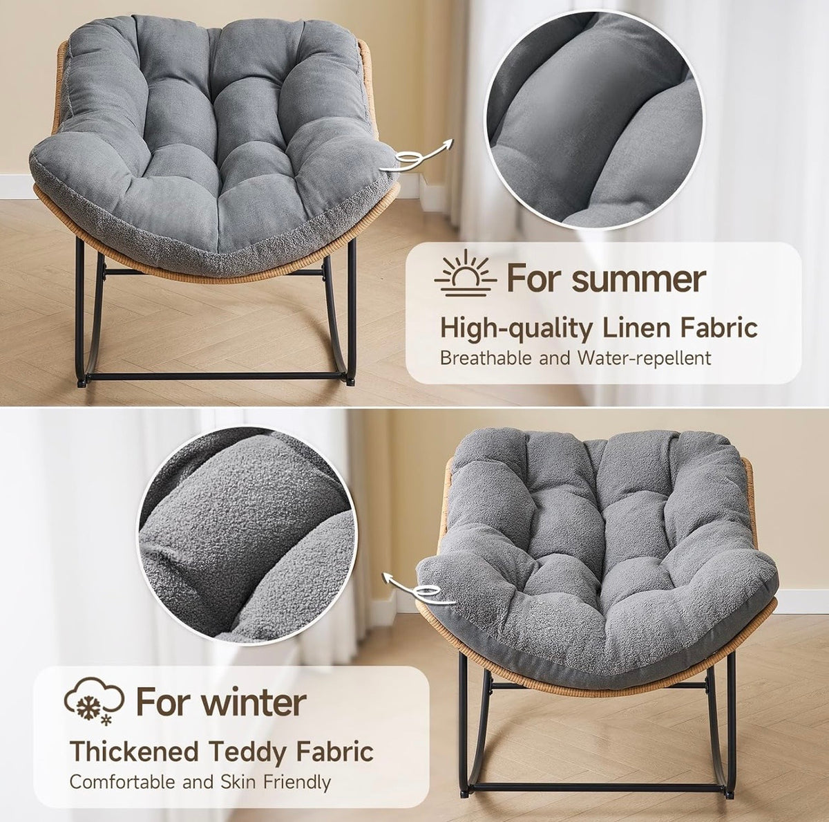 TidyMini™ SnuggleNest Oversized Nursery Rocking Chair