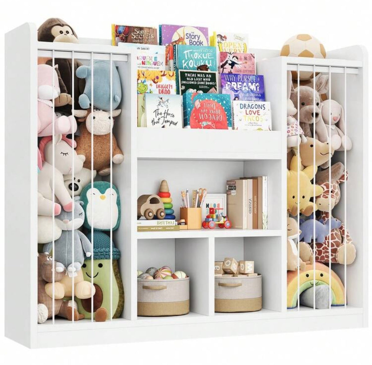 TidyMini™ WonderZoo 3-in-1 Kids Toy Organizer & Bookshelf