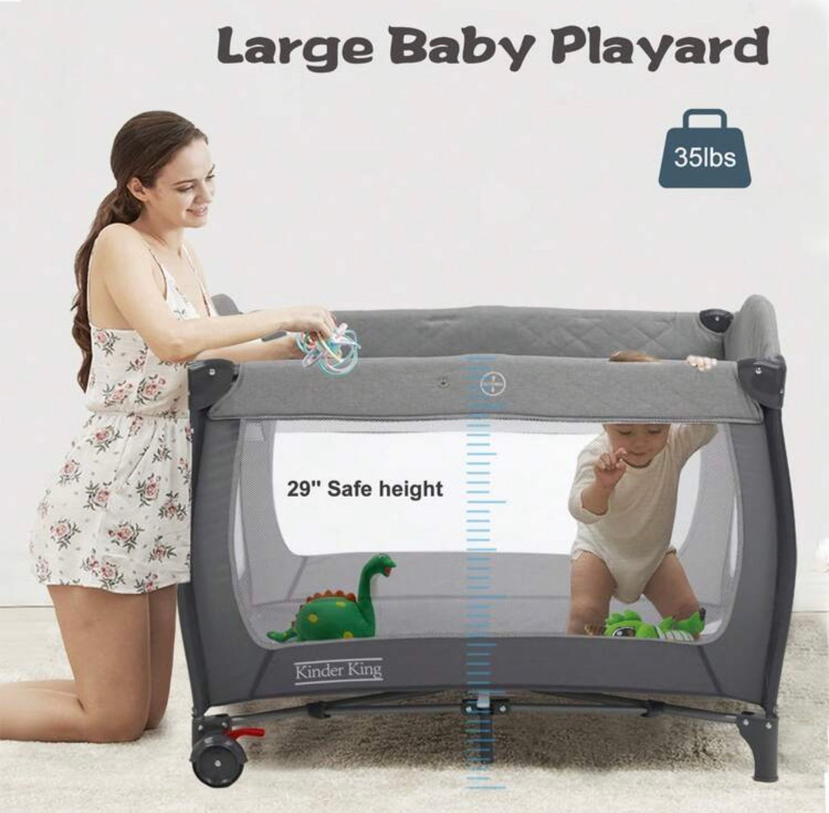 TidyMini™ HavenNest 4-in-1 Baby Playard & Bassinet