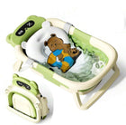 TidyMini™ TeddyFold Smart Baby Bathtub — Foldable Bath with Digital Thermometer & Newborn Cushion