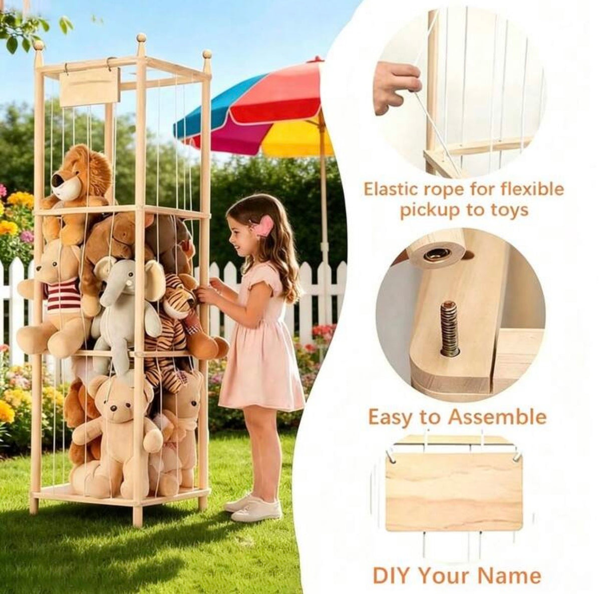 TidyMini™ PlushTower Stuffed Animal Storage Organizer