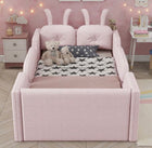 TidyMini BunnyNest™ Upholstered Twin Kids Bed with Guardrails