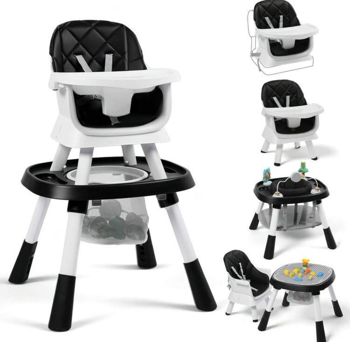 TidyMini™ EverGrow 15-in-1 Convertible High Chair — Booster Seat, Activity Center, Kids Table & Chair System