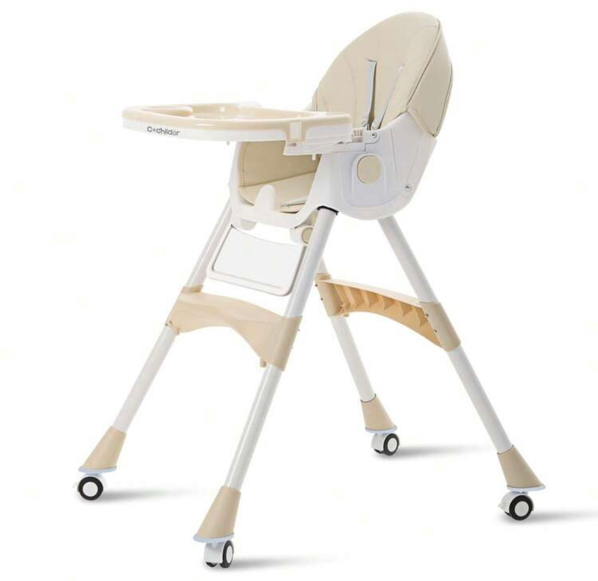 TidyMini™ GlideNest 4-in-1 Convertible High Chair — Adjustable Recline, Rolling & Rocking Modes, 5-Point Harness