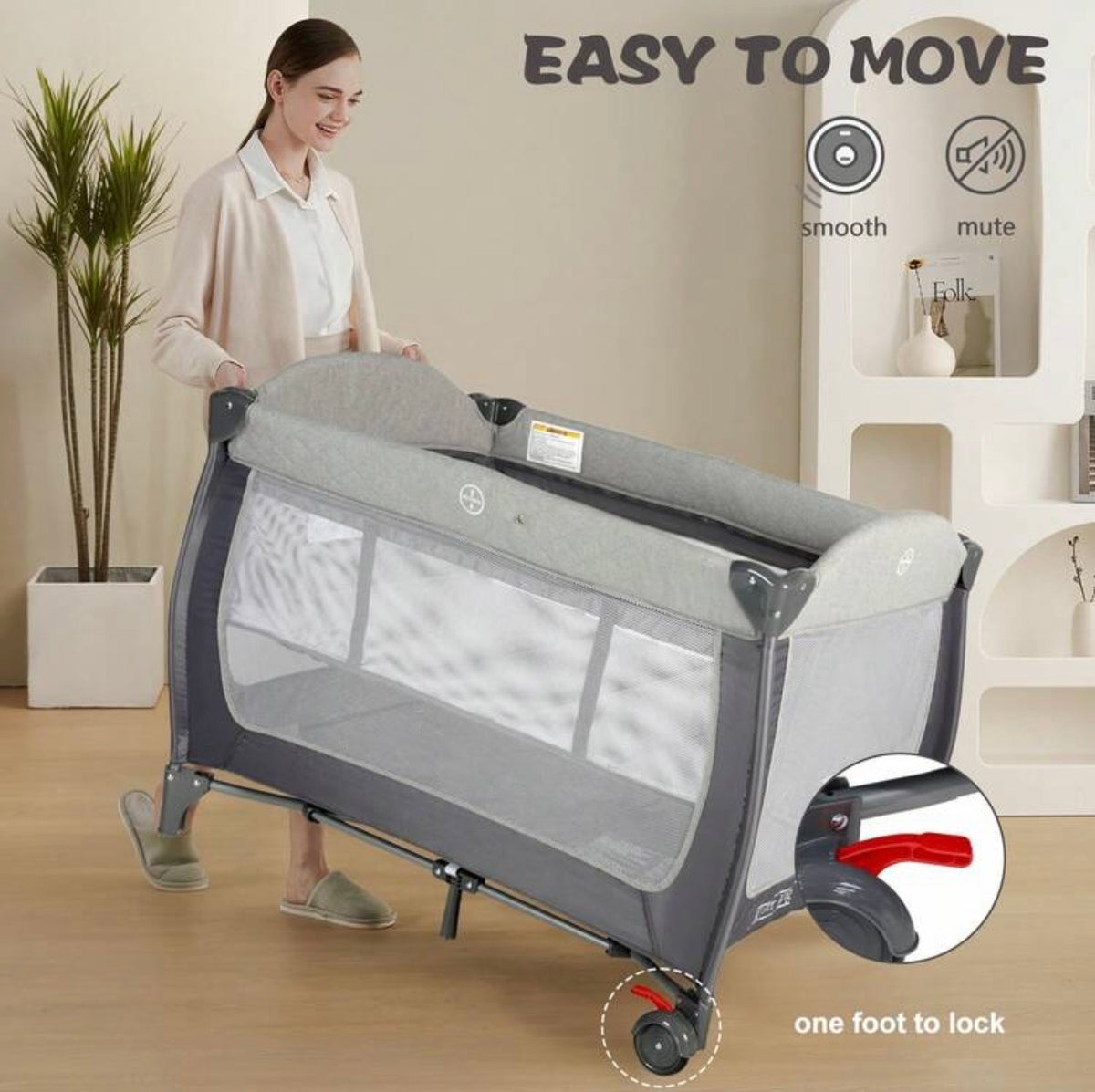 TidyMini™ HavenNest 4-in-1 Baby Playard & Bassinet
