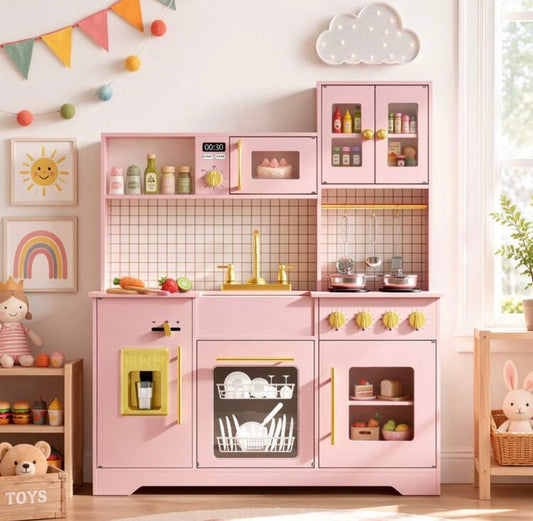 TidyMini MaisonChef™ Deluxe Interactive Play Kitchen with Ice Maker & Accessories