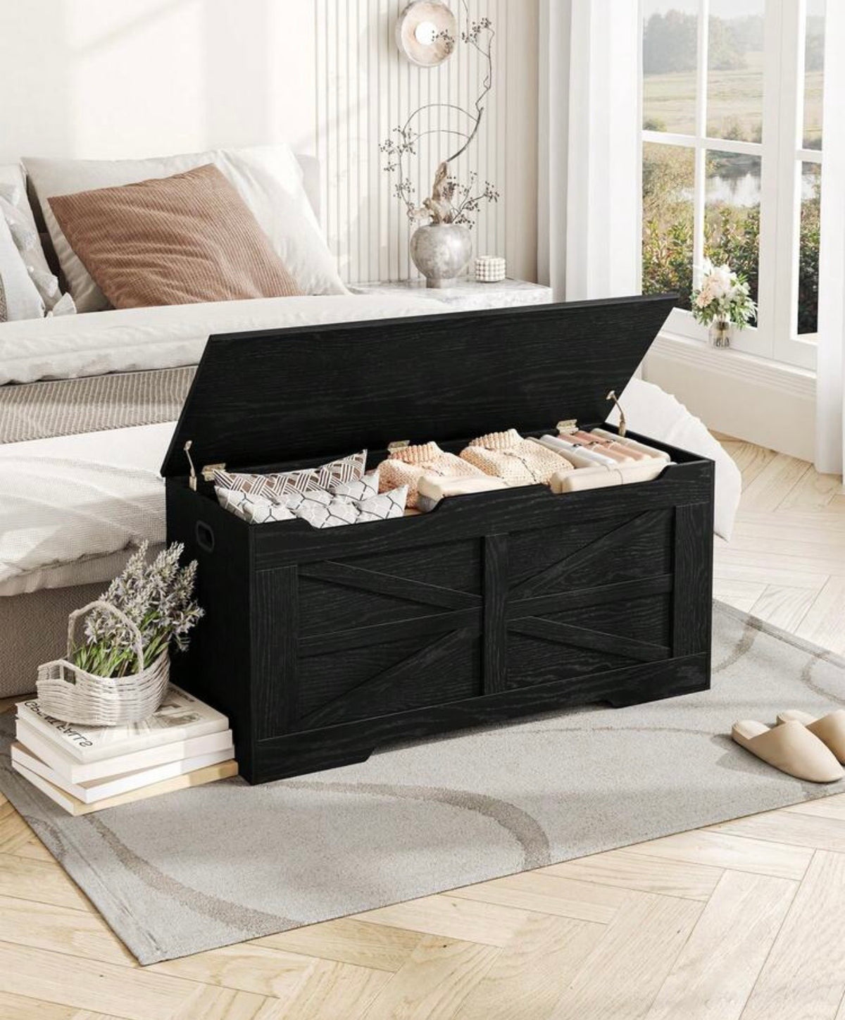 TidyMini™ Haven Toy Storage Bench – Large-Capacity Toy Chest & Nursery Seat