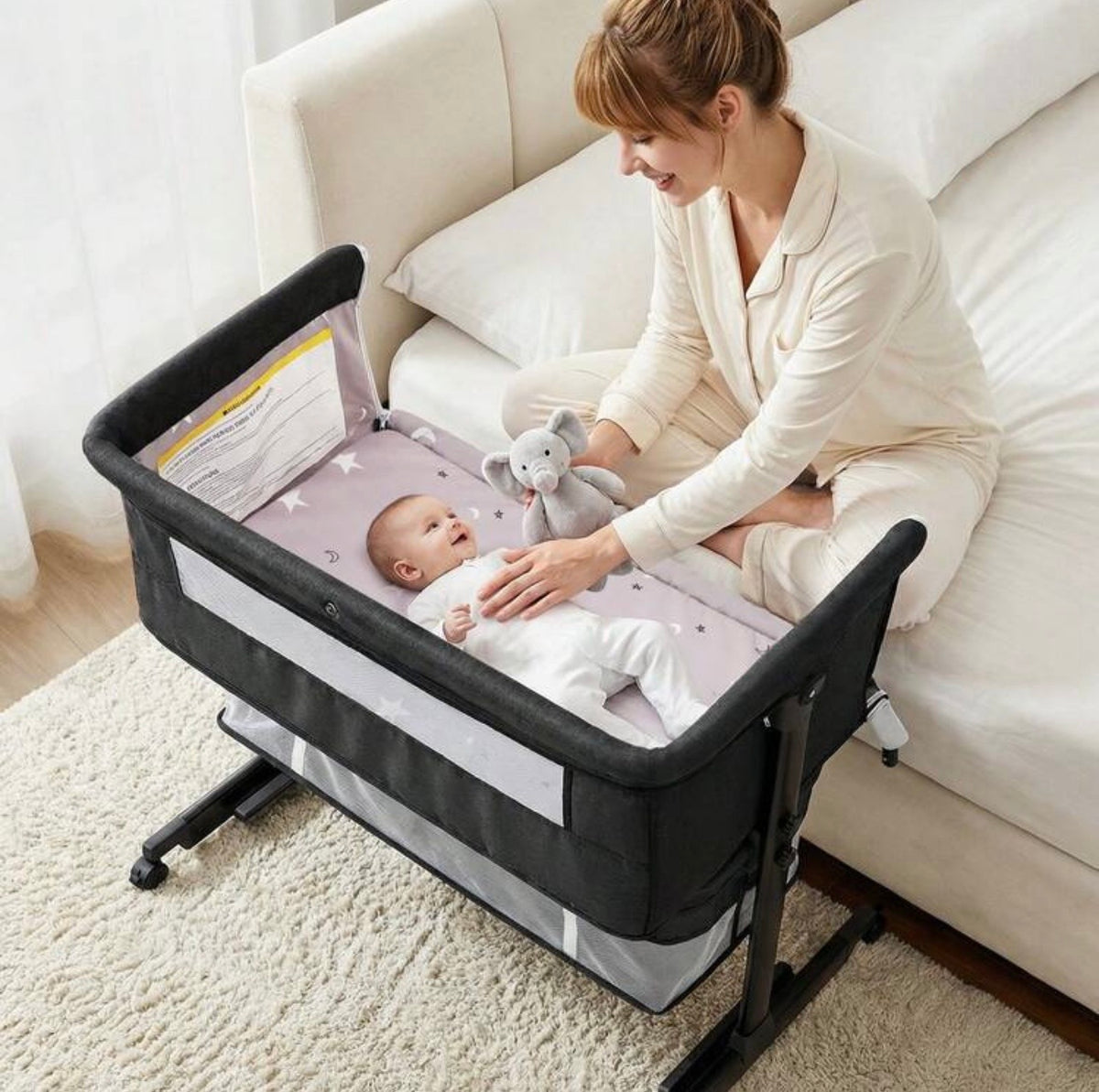 TidyMini™ DreamGlide 3-in-1 Bedside Bassinet