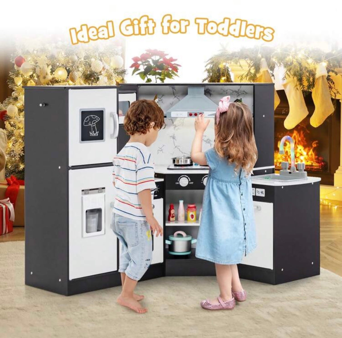 TidyMini GrandChef™ Interactive Corner Play Kitchen with Lights & Sounds