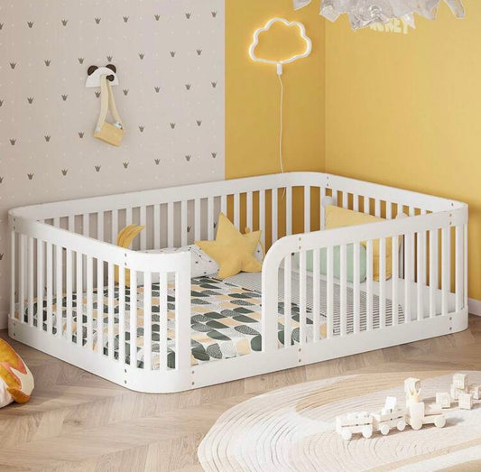 TidyMini™ NestHaven™ Floor Bed with Full Guardrails