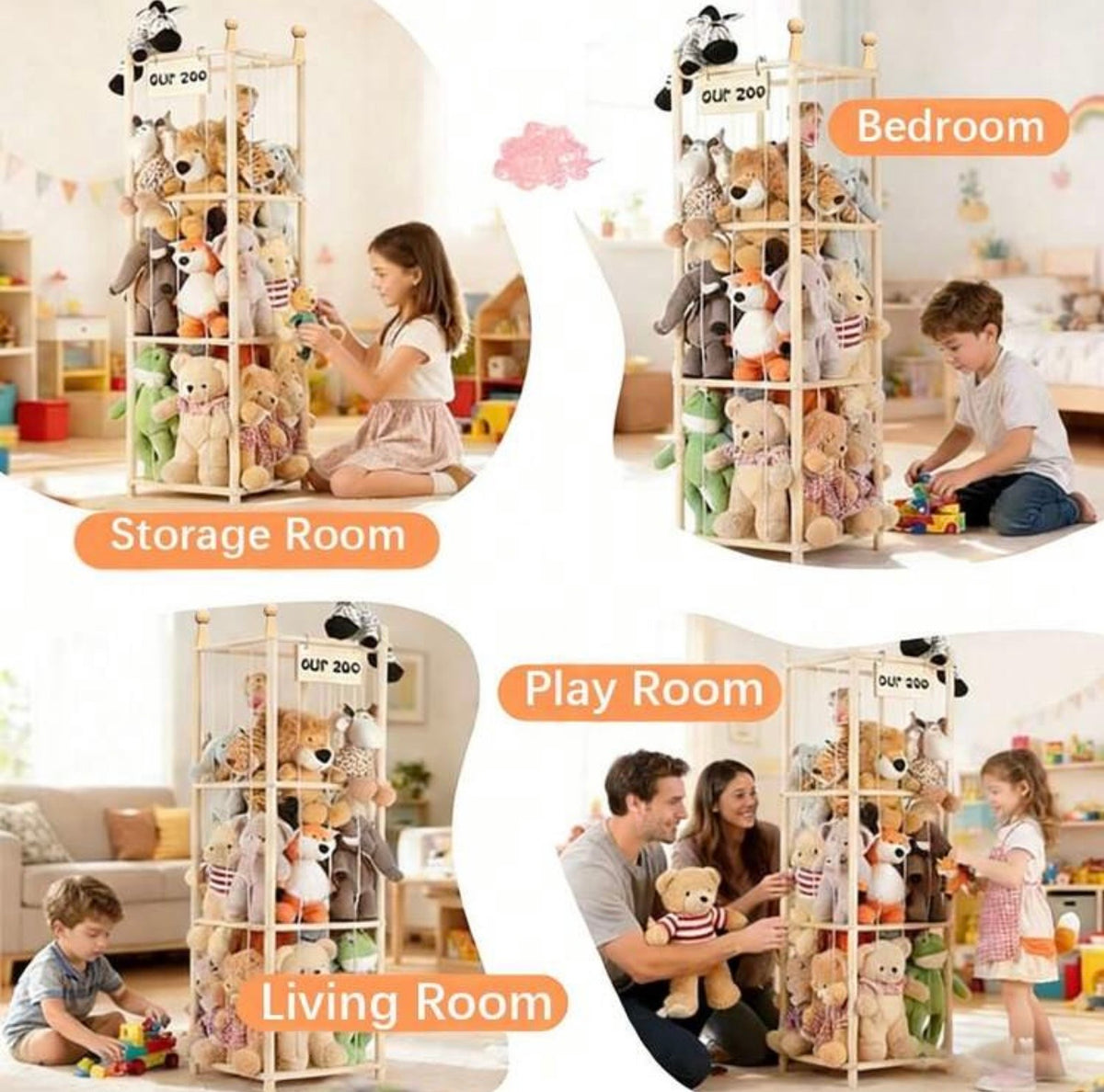 TidyMini™ PlushTower Stuffed Animal Storage Organizer