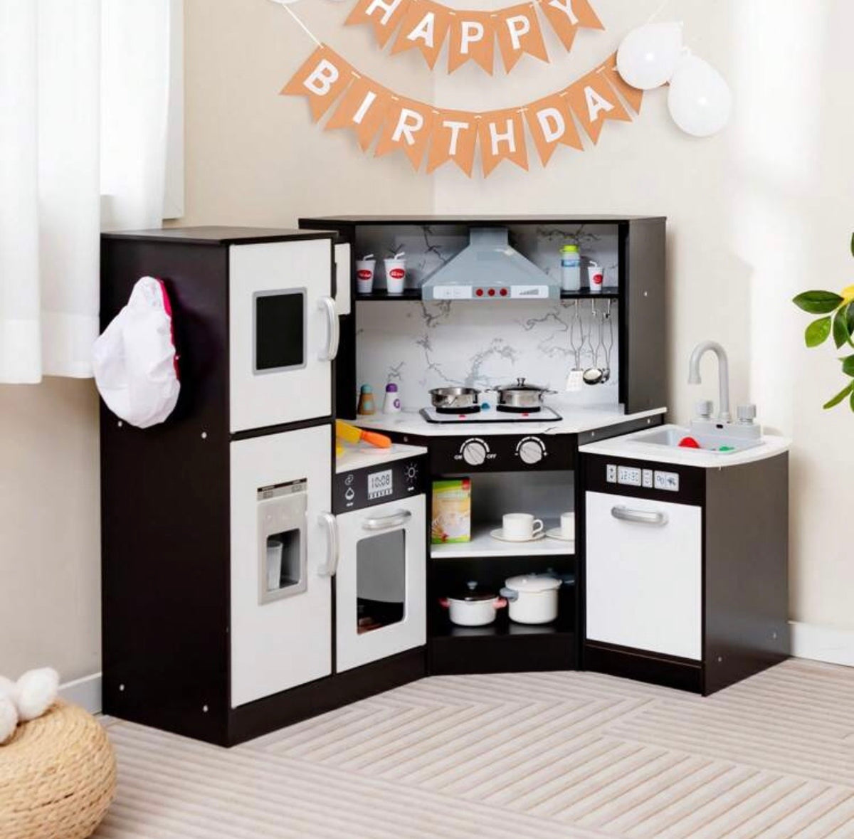 TidyMini GrandChef™ Interactive Corner Play Kitchen with Lights & Sounds