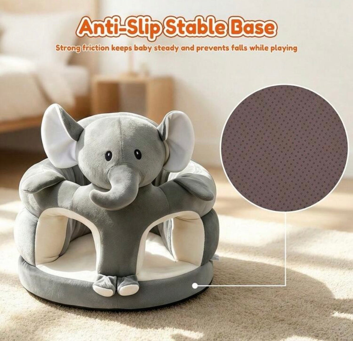 TidyMini SafariSeat™ Plush Animal Toddler Chair with Anti-Slip Base