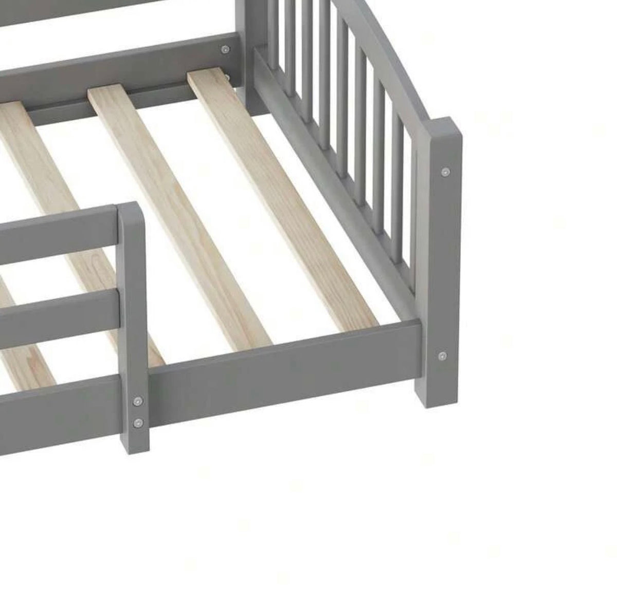TidyMini Haven™ Montessori Floor Bed with Guardrails