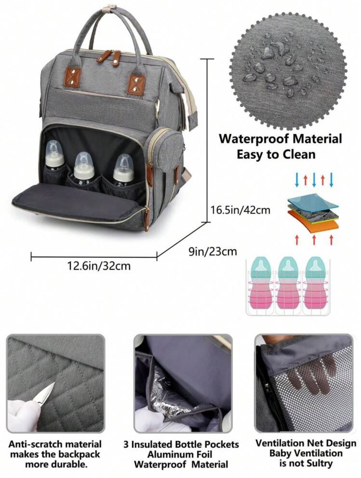 TidyMini™ CarryNest 4-in-1 Diaper Backpack & Portable Changing Station