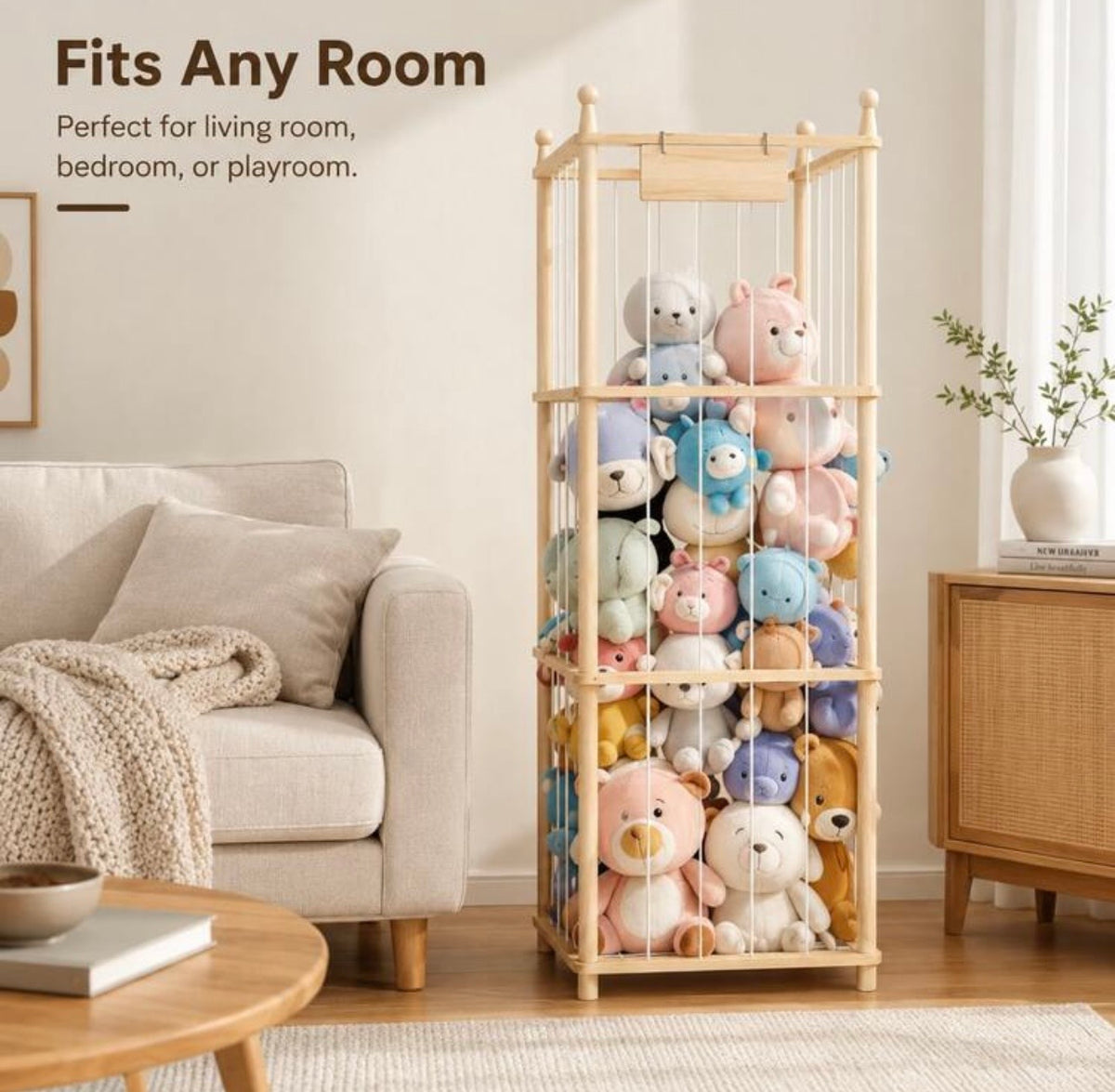 TidyMini™ PlushTower Stuffed Animal Storage Organizer