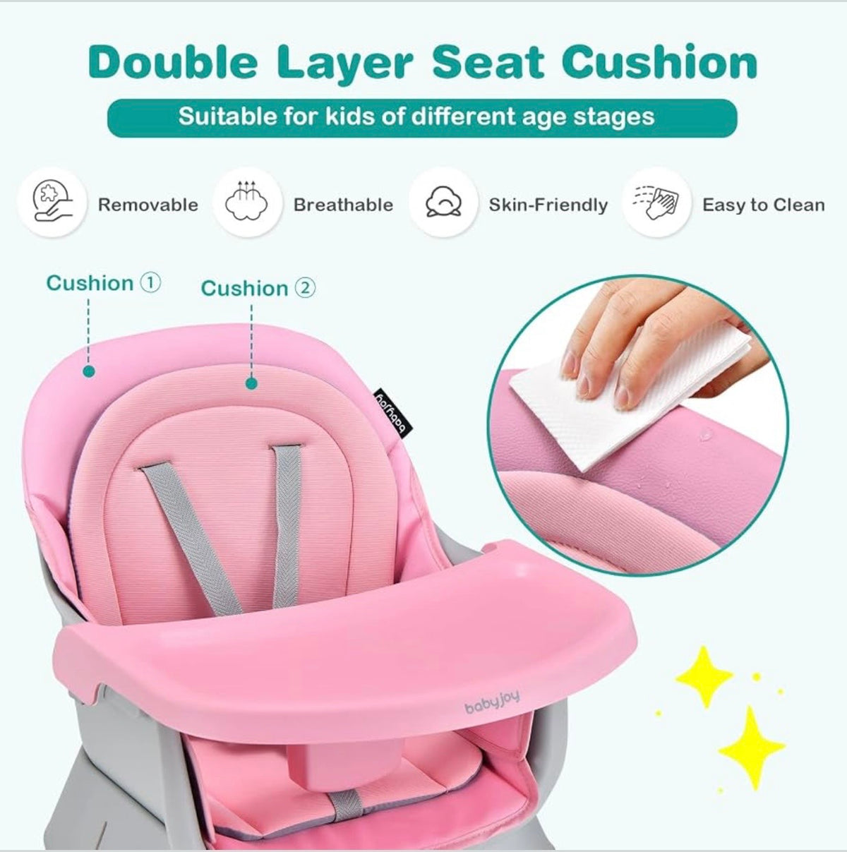 TidyMini™ GrowNest 8-in-1 Convertible High Chair — Booster, Toddler Chair & Activity Table
