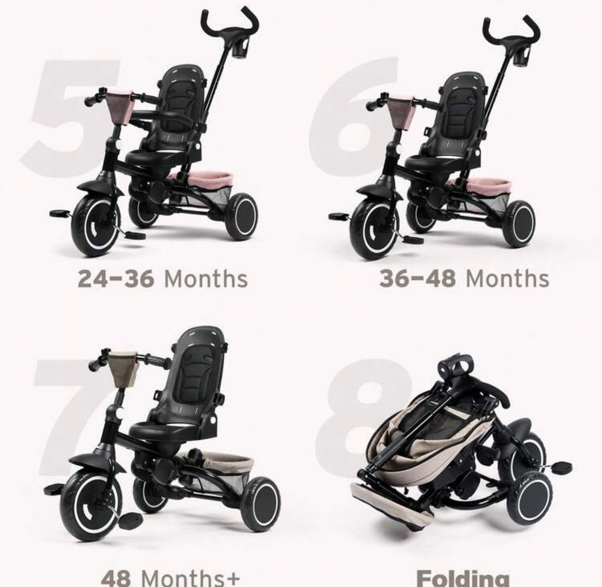 TidyMini AdventureRide™ 8-in-1 Grow-With-Me Stroller Trike