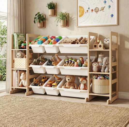 TidyMini™ Nest & Sort 3-in-1 Toy Organizer & Kids Bookshelf