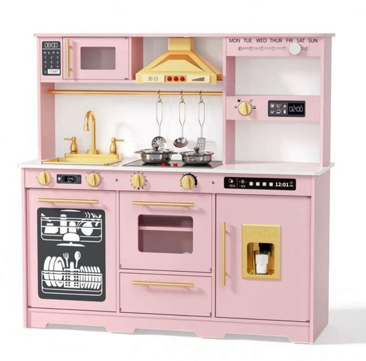 TidyMini RoséChef™ Interactive Play Kitchen with Lights, Sounds & Ice Maker