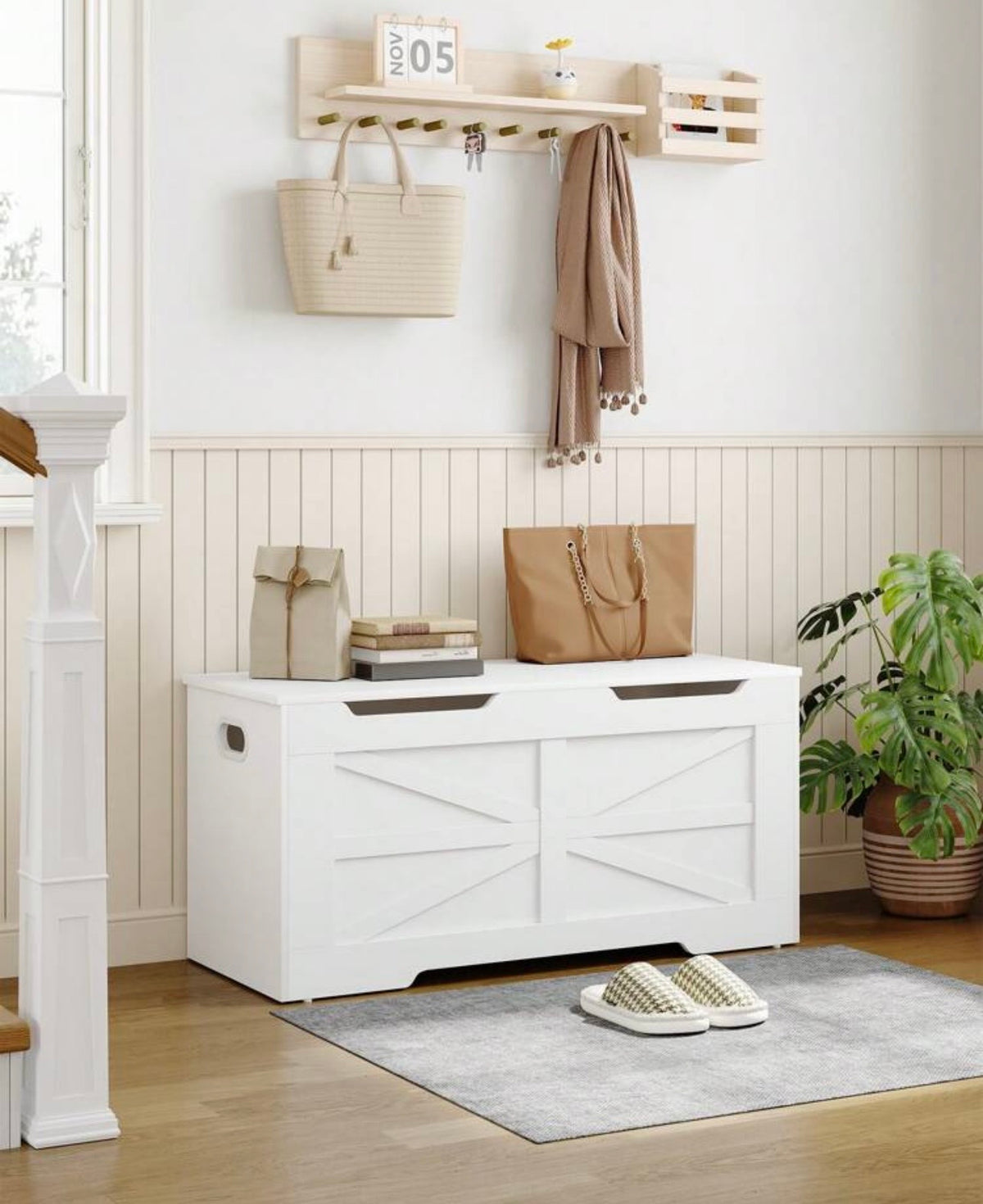 TidyMini™ Haven Toy Storage Bench – Large-Capacity Toy Chest & Nursery Seat