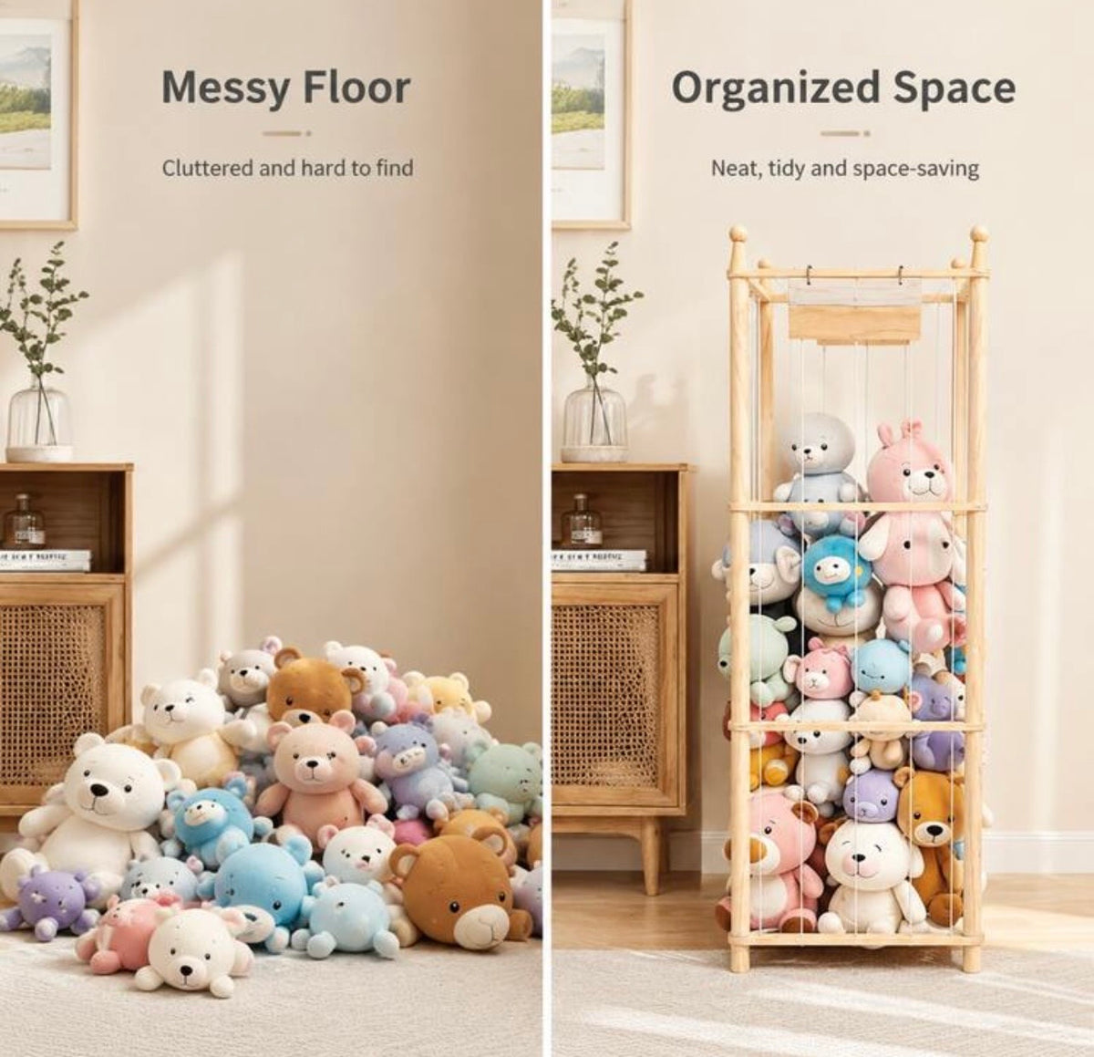 TidyMini™ PlushTower Stuffed Animal Storage Organizer