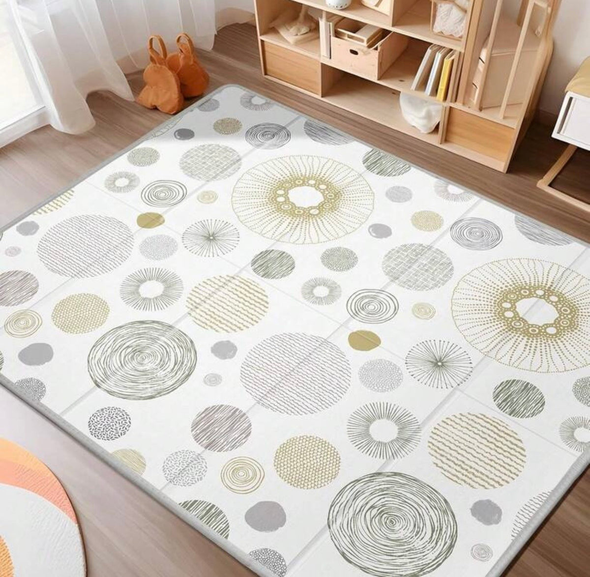 TidyMini™ CloudCrawl Double-Sided Foldable Baby Play Mat — Waterproof Cushioned XPE Crawling Mat, 79” × 71”