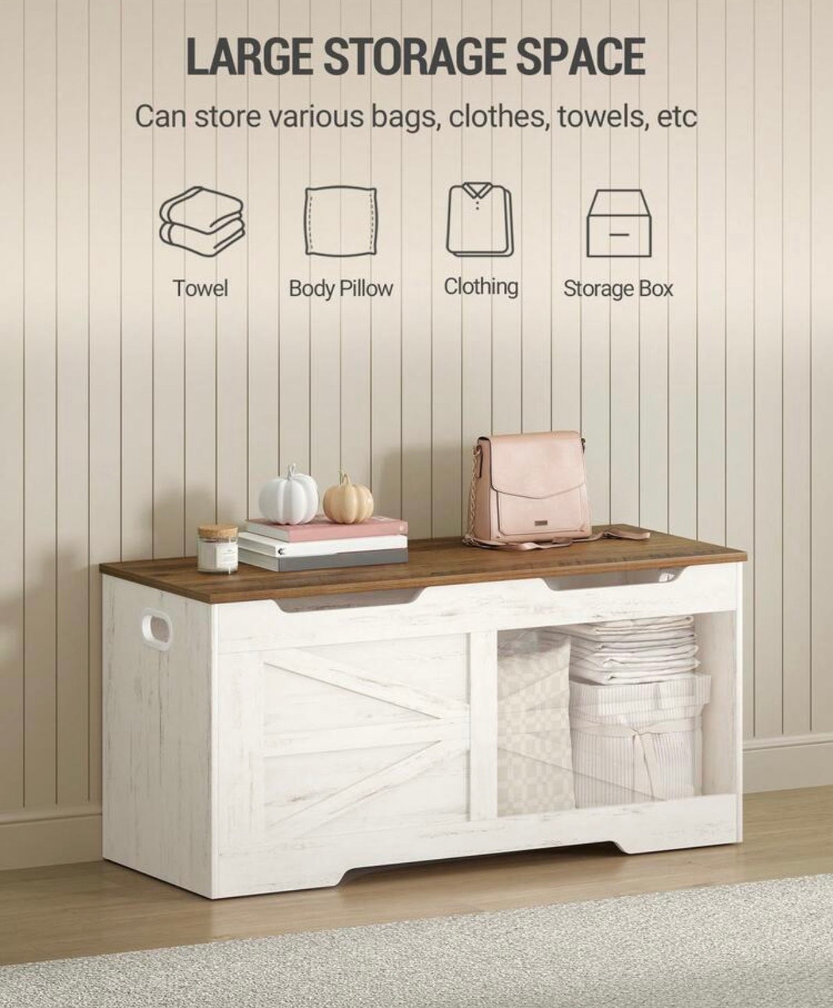 TidyMini™ Haven Toy Storage Bench – Large-Capacity Toy Chest & Nursery Seat