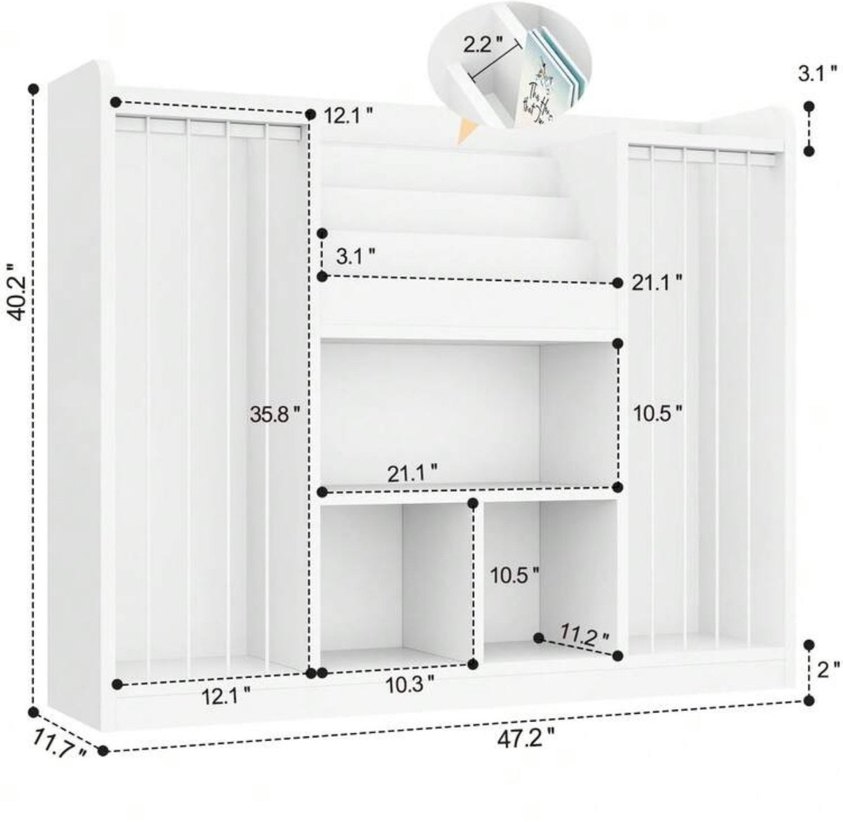 TidyMini™ WonderZoo 3-in-1 Kids Toy Organizer & Bookshelf