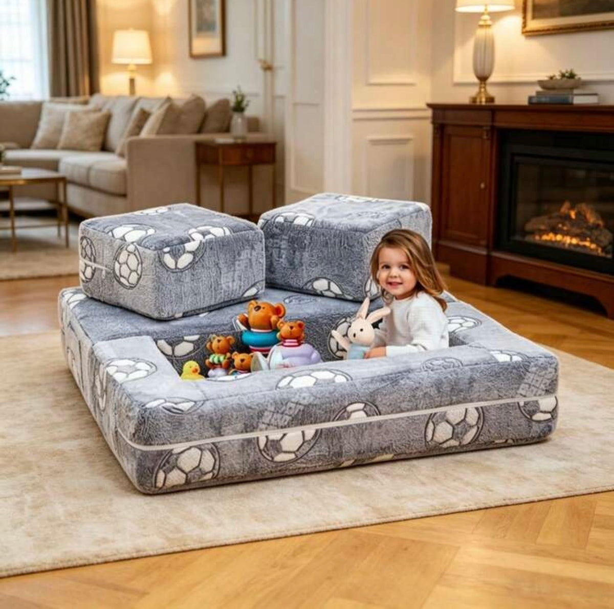 TidyMini™ PlayNest™ Modular Kids Sofa & Convertible Floor Lounger