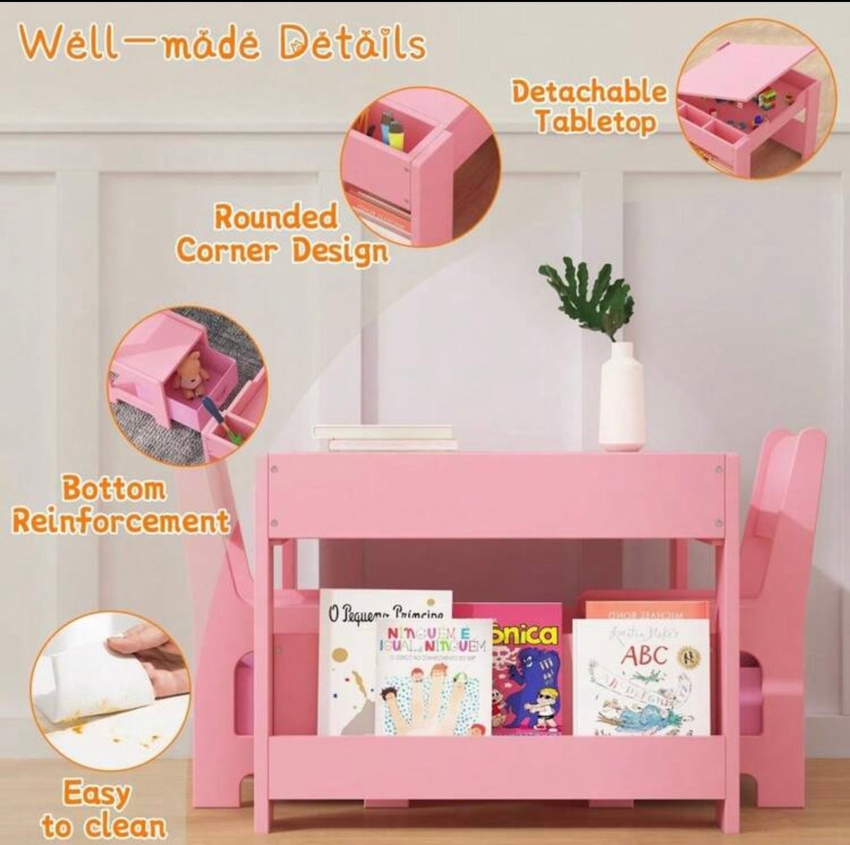 TidyMini Create & Learn™ 4-in-1 Kids Activity Table & Chair Set
