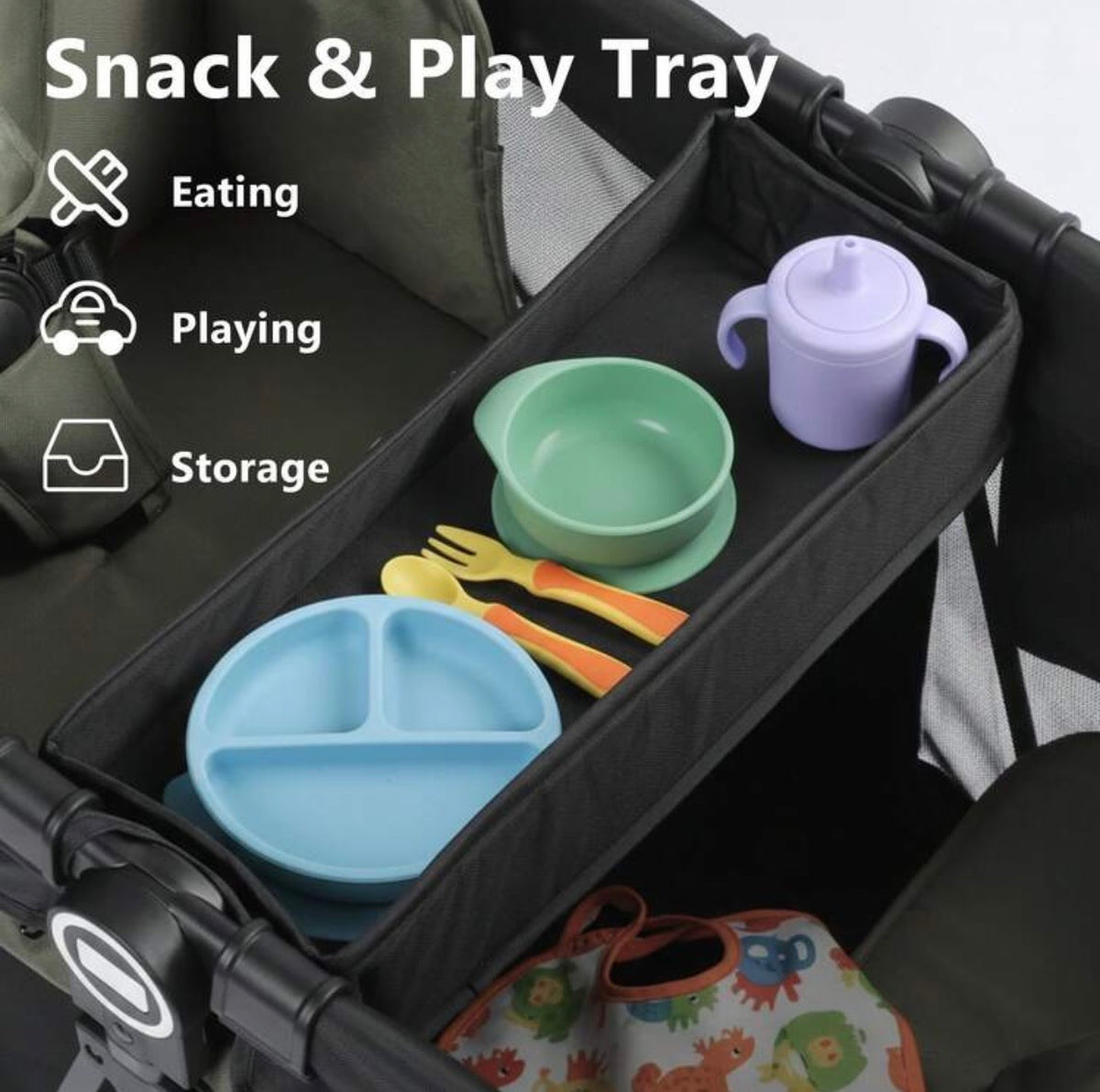TidyMini TrailNest™ 4-in-1 Double Stroller Wagon