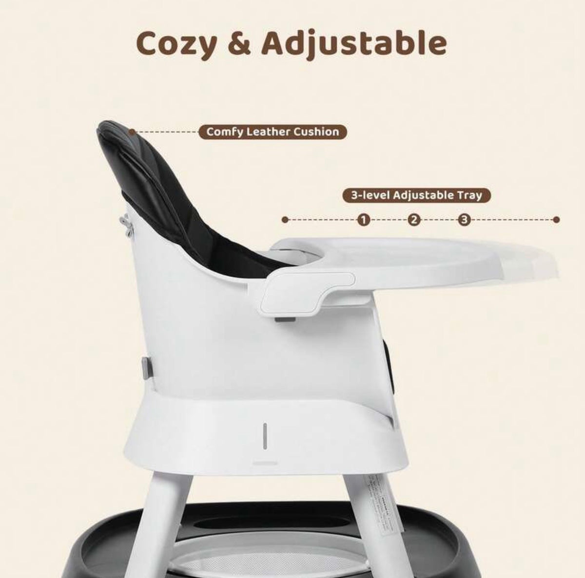 TidyMini™ EverGrow 15-in-1 Convertible High Chair — Booster Seat, Activity Center, Kids Table & Chair System