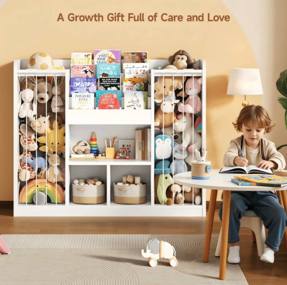 TidyMini™ WonderZoo 3-in-1 Kids Toy Organizer & Bookshelf