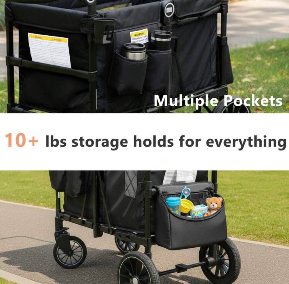 TidyMini TrailNest™ 4-in-1 Double Stroller Wagon