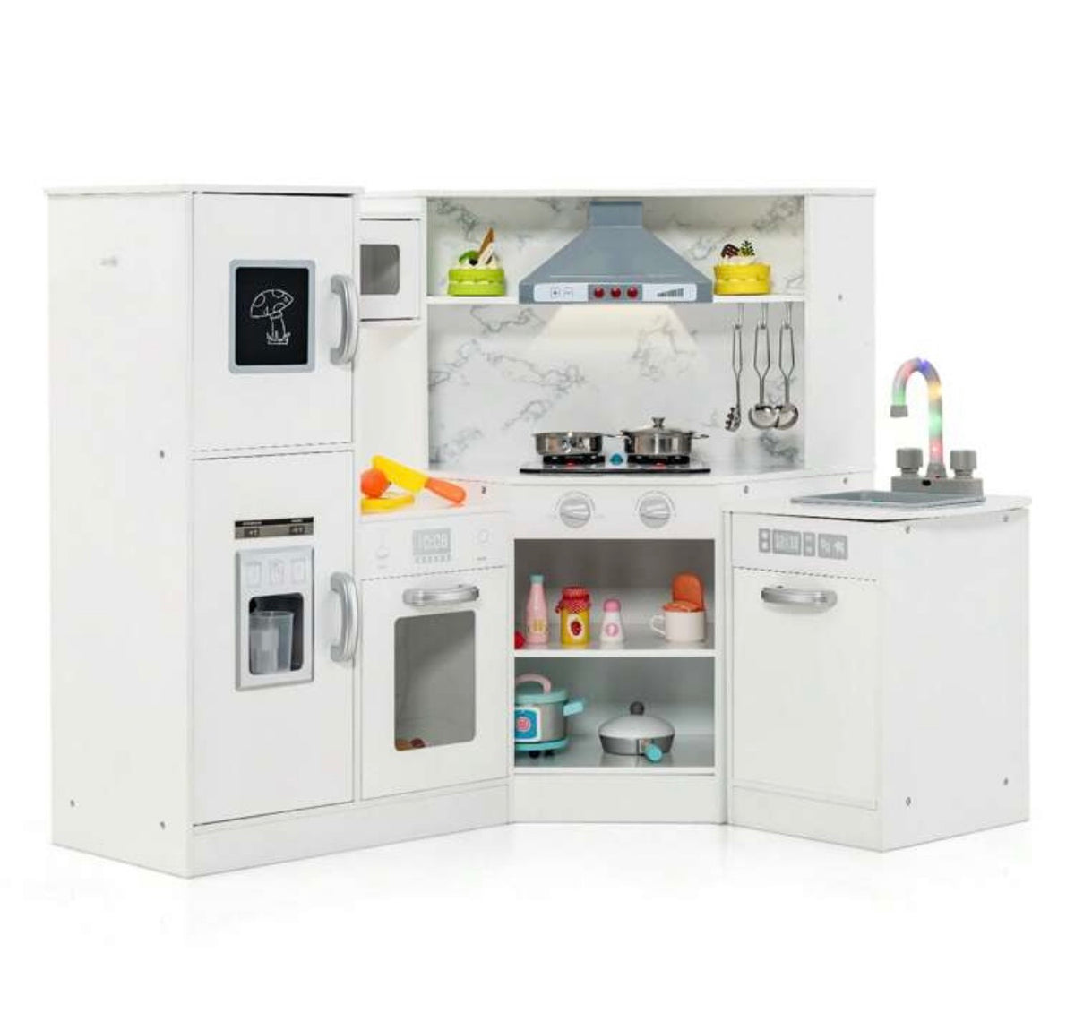 TidyMini GrandChef™ Interactive Corner Play Kitchen with Lights & Sounds