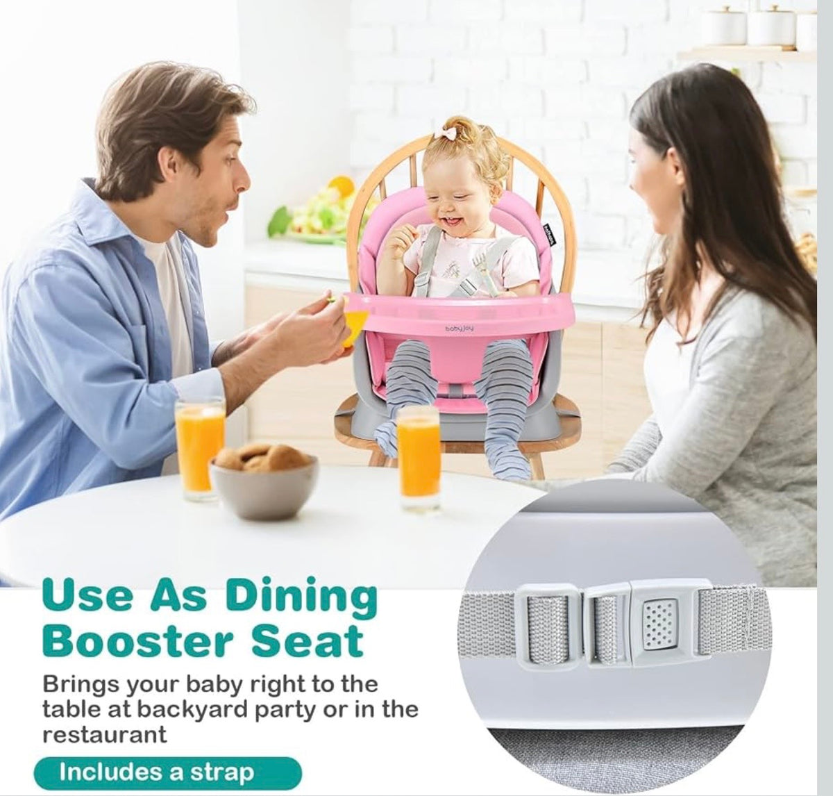 TidyMini™ GrowNest 8-in-1 Convertible High Chair — Booster, Toddler Chair & Activity Table