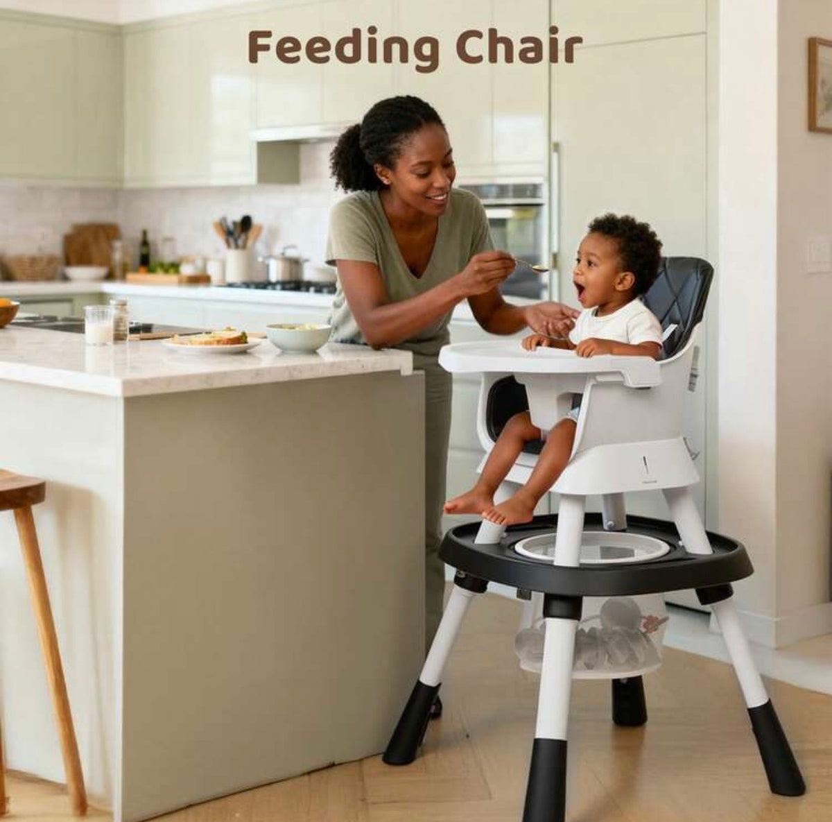 TidyMini™ EverGrow 15-in-1 Convertible High Chair — Booster Seat, Activity Center, Kids Table & Chair System