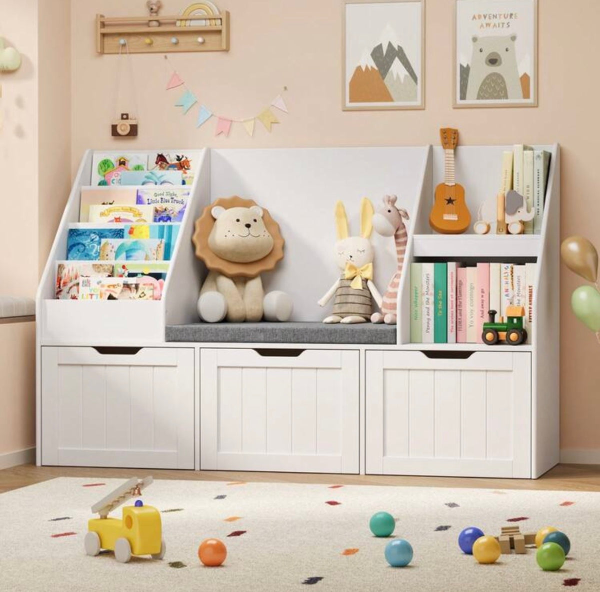 TidyMini StoryNest™ Kids Reading Nook & Toy Storage Organizer